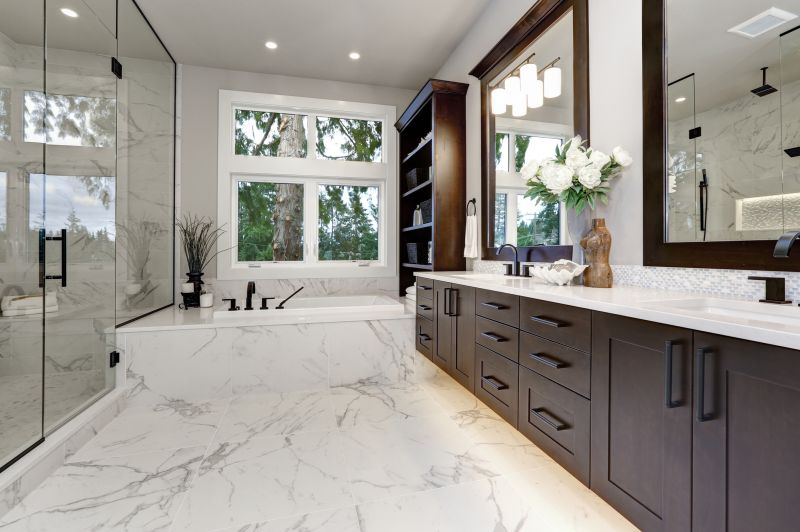 Luxurious Bathroom with Marble Accents